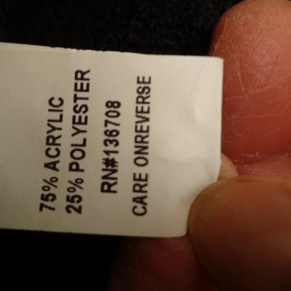 High Secret Boho Boucle Cardigan M Black/Charcoal Buttons Trim Faux Pockets - Picture 13 of 16